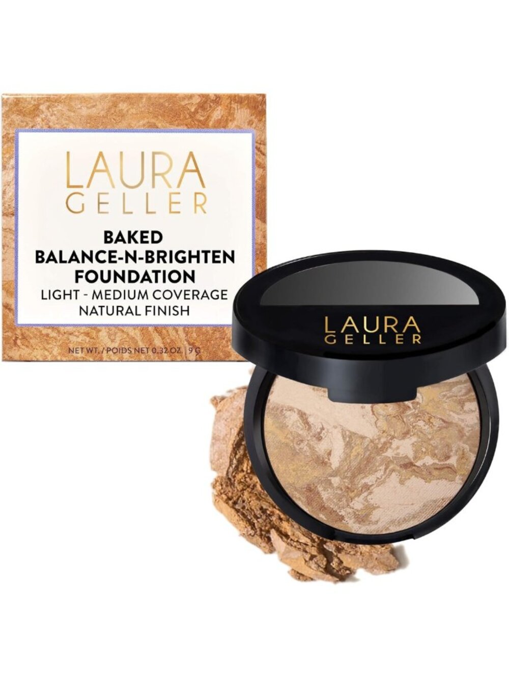 Baked Balance-n-Brighten Powder Foundation - Medium, Flawless Finish